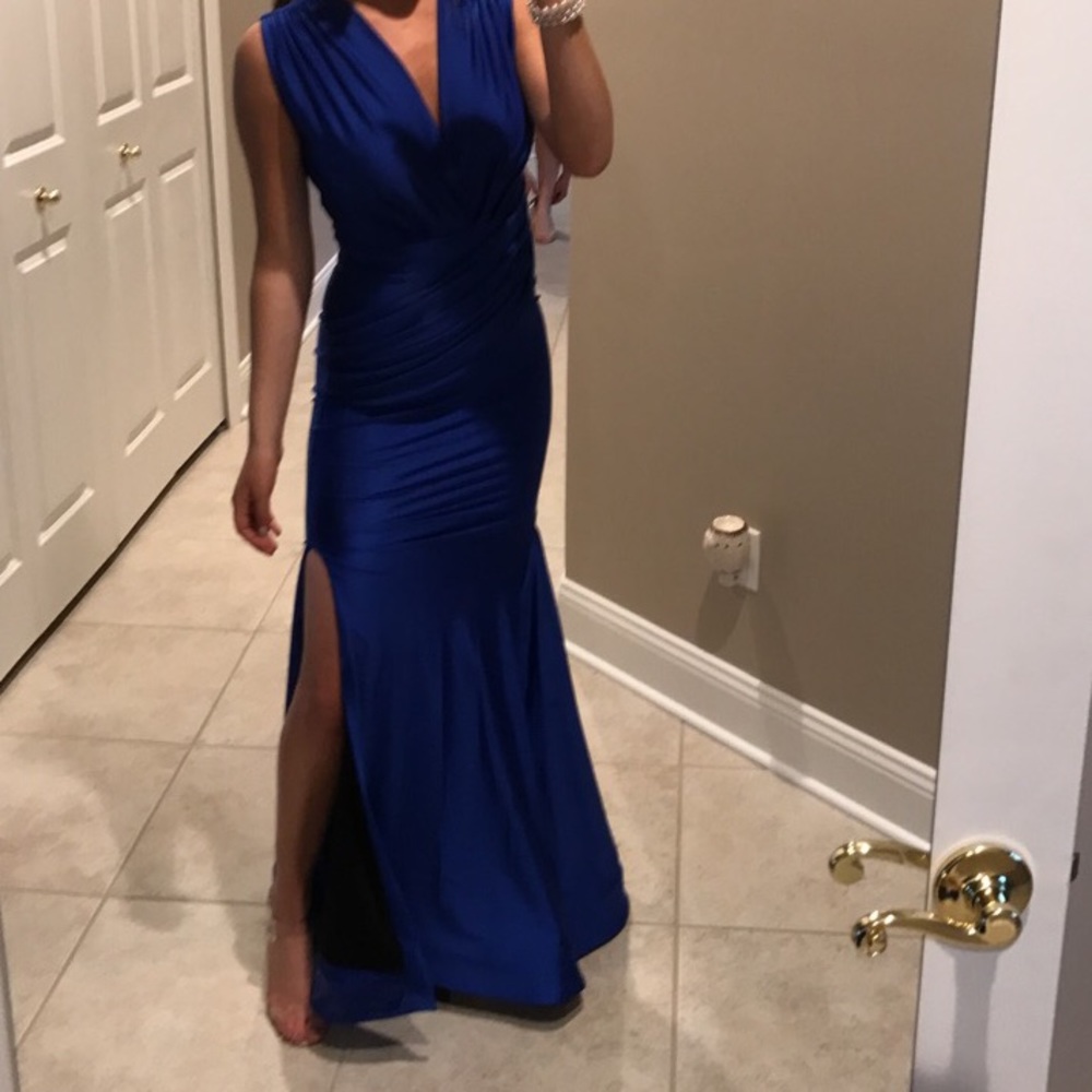 Royal blue party dress